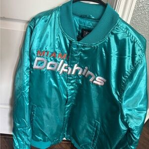 Miami Dolphins Teal Satin Jacket